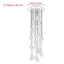 Load image into Gallery viewer, Crystal bubbles ball chandelier modern hanging glass pendant lights for staircase