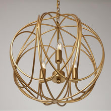 Load image into Gallery viewer, Retro golden chandeliers classic cage pendant lamp