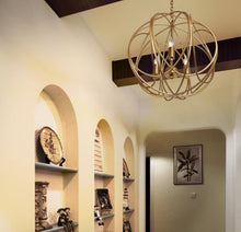 Load image into Gallery viewer, Retro golden chandeliers classic cage pendant lamp