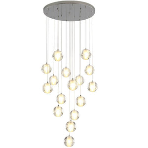 Crystal bubbles ball chandelier modern hanging glass pendant lights for staircase