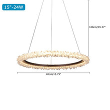 Load image into Gallery viewer, Modern Crystal Chandelier light Bling circular pendant lamp for dining room
