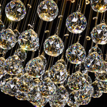 Load image into Gallery viewer, Stairwell crystal raindrop chandelier lights modern staircase pendant lamp
