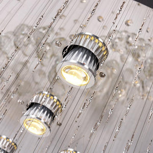 Crystal Raindrop Chandelier Lighting Flush mount LED Ceiling Light Fixture Pendant Lamp