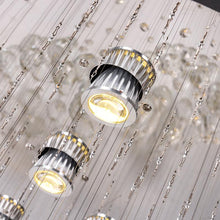 Load image into Gallery viewer, Stairwell crystal raindrop chandelier lights modern staircase pendant lamp
