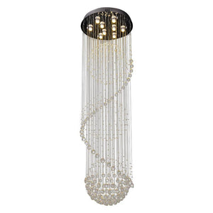 Stairwell crystal raindrop chandelier lights modern staircase pendant lamp