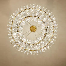 Load image into Gallery viewer, Crystal living room chandeliers modern luxury foyer round pendent light
