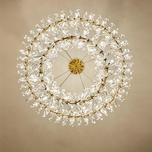 Crystal living room chandeliers modern luxury foyer round pendent light