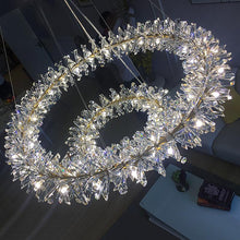 Load image into Gallery viewer, Crystal living room chandeliers modern luxury foyer round pendent light
