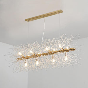 Global Ambient Chandelier light Electroplated Pendant Lamp With Crystal