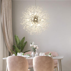 Global Ambient Chandelier light Electroplated Pendant Lamp With Crystal