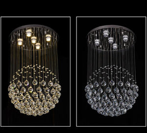 Crystal Raindrop Chandelier Lighting Flush mount LED Ceiling Light Fixture Pendant Lamp