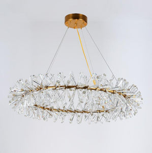 Crystal living room chandeliers modern luxury foyer round pendent light