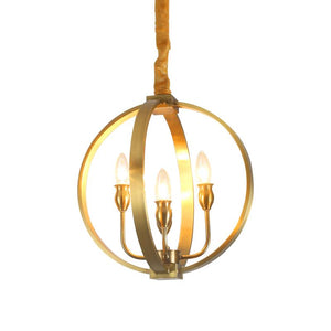 Copper Pendant Light  Classic Mid Century Chandelier